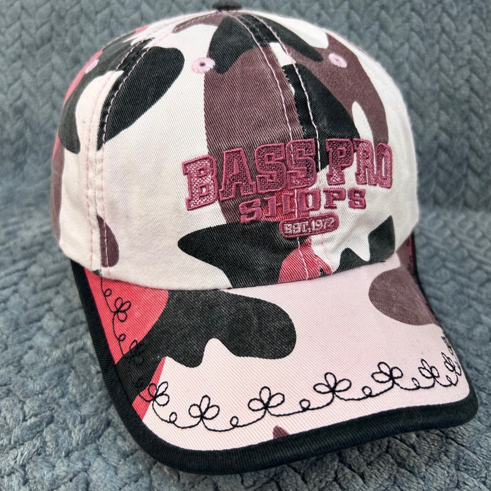 Bass‎ Pro Shops Womens Pink Camo Bass Pro Shops Hat Embroidered Floral OSFM